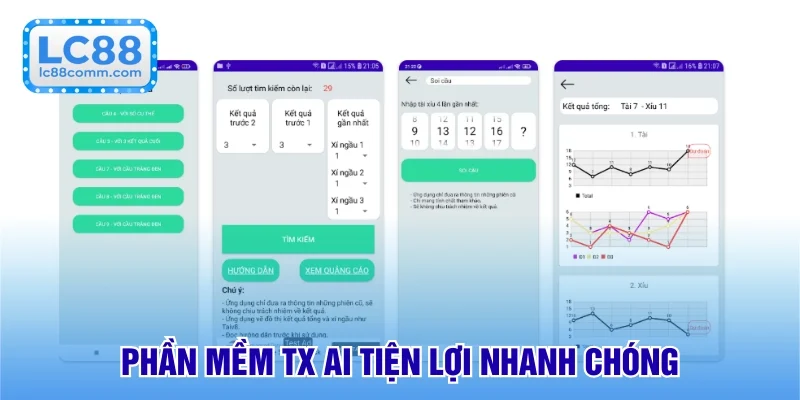 Phần mềm TX AI tiện lợi nhanh chóng